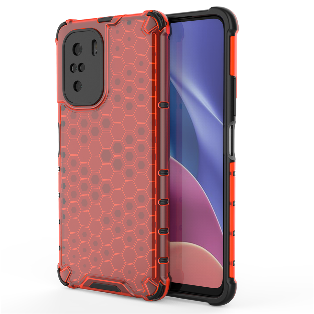 Honeycomb Airbag Shockproof Case For Xiaomi Redmi K40 Pro / Xiaomi Redmi K40 / Xiaomi Poco F3 / Xiaomi Mi 11i Hybrid TPU PC Transparent Armor cover