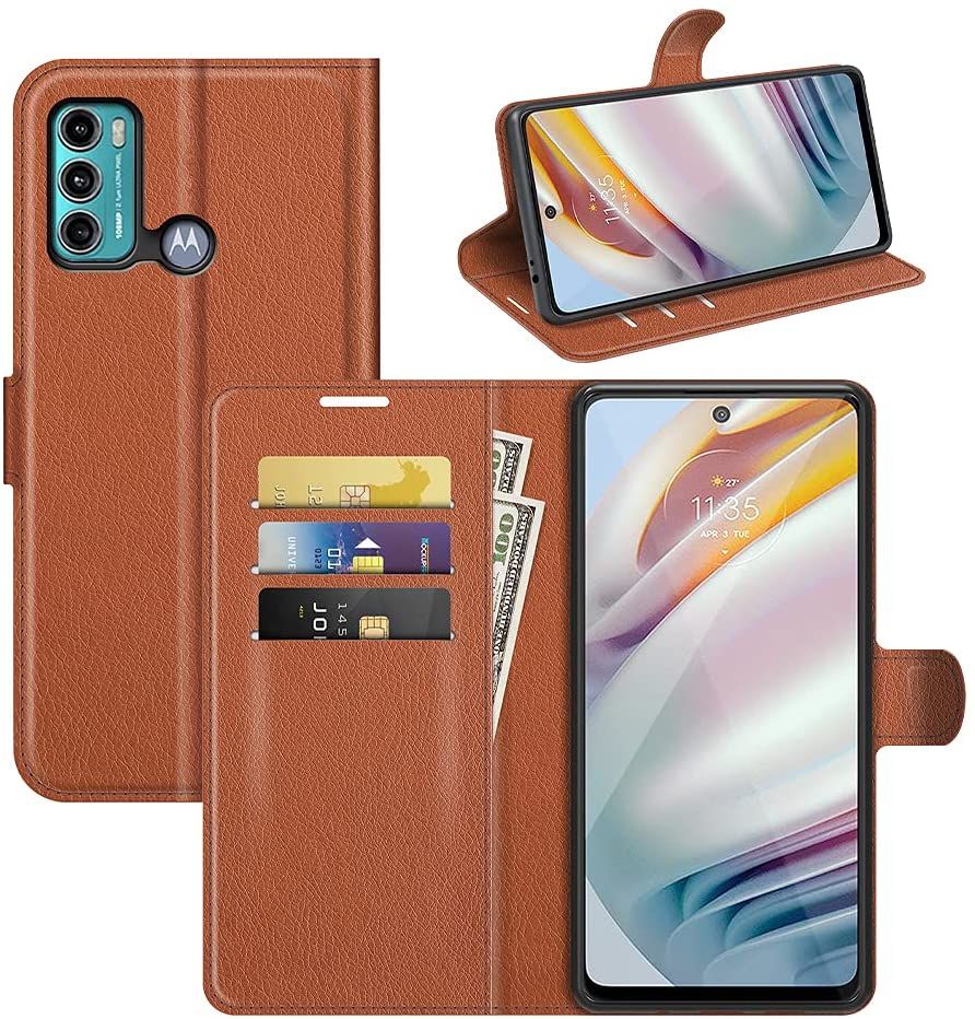 for Moto G60 Case,Moto G40 Fusion Case, with Card Holder PU Leather + [TPU Shell][Kickstand][Card Slots] Magnetic Folio Cover for Motorola Moto G60 /Moto G40 Fusion Phone Case