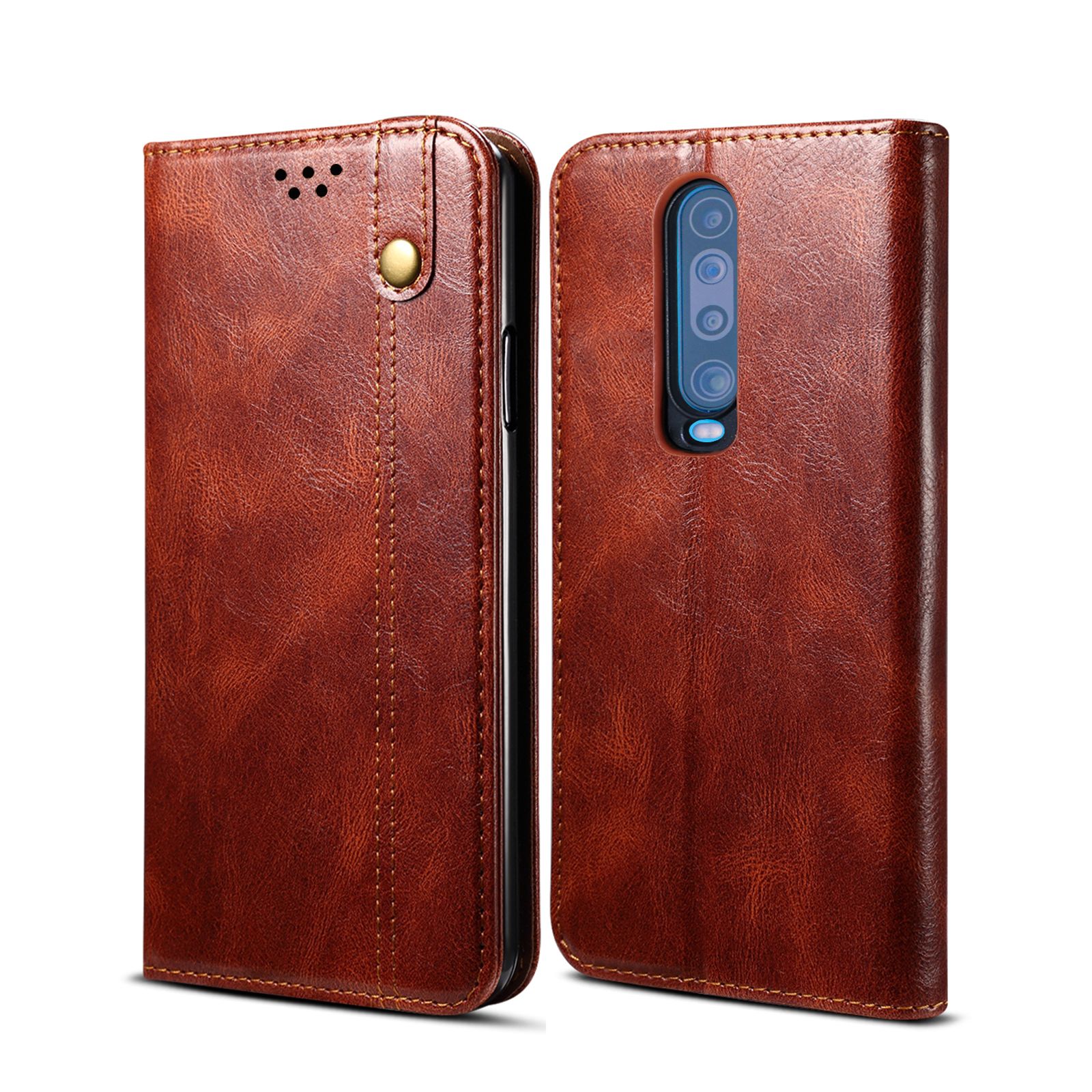 For Xiaomi Poco X2 Premium PU Leather with Card Slots and Magnetic Closure Flip Wallet Stand Cover