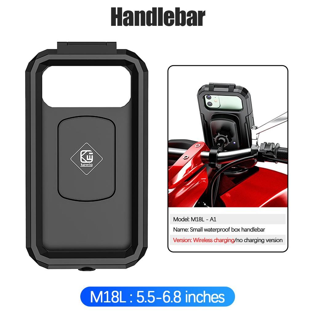 Waterproof Bike Mobile Phone Holder 360° Rotation Touchable Motorcycle for 4.7-6.1inch/5.5-6.8inch Smartphone