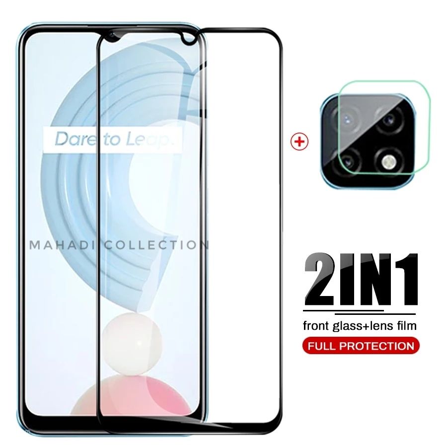 2-in-1 Combo Pack (Front Screen Glass Protector+Neno Camera Glass Protector)For Realme C21/C25