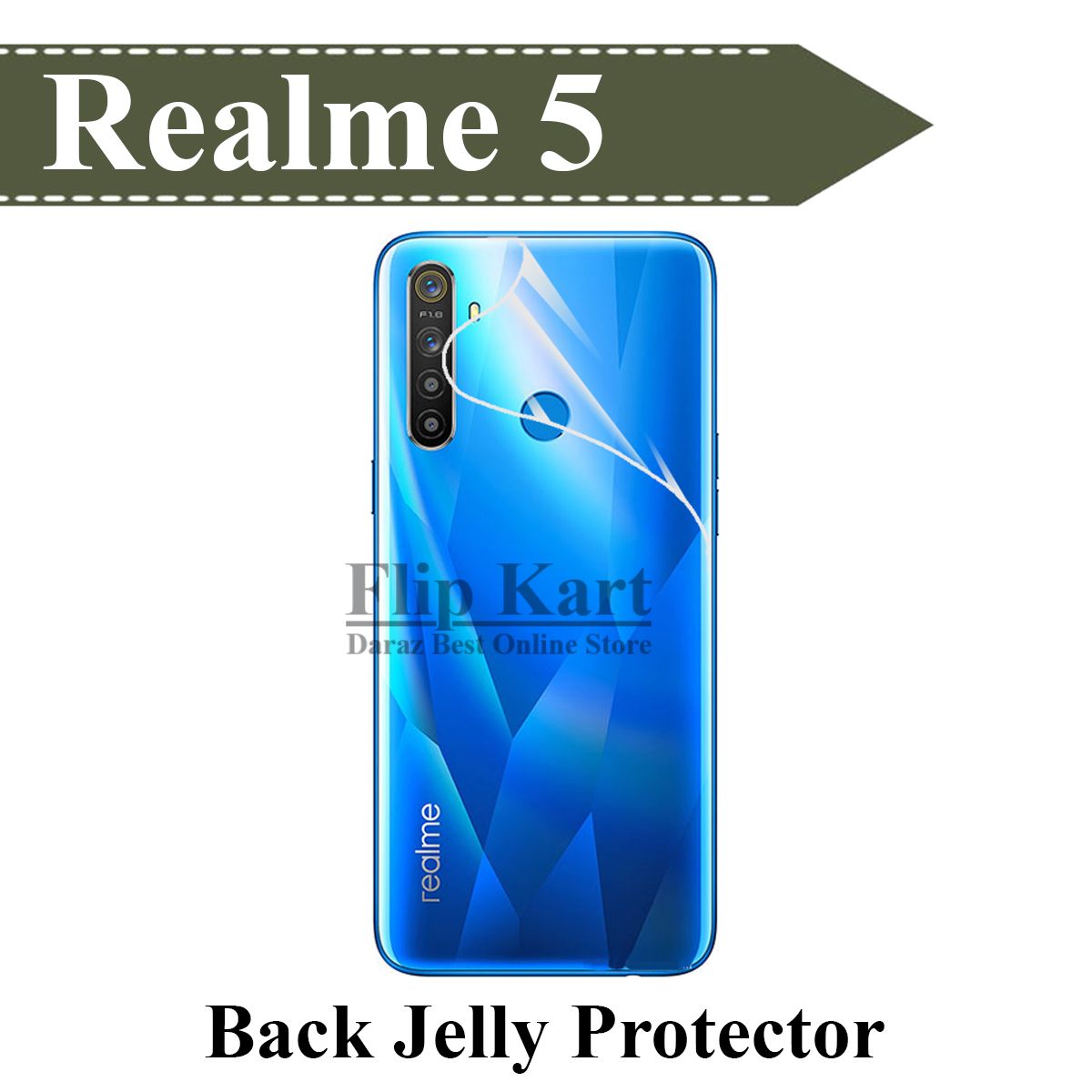 For Realme 5 Hydrogel Back Poly - Transparent