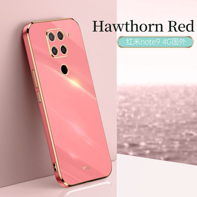 Lereach for Xiaomi Redmi Note 9 4G Case Plating Ultra-thin Silicone Soft Phone Cover Frame Bright Color Edge