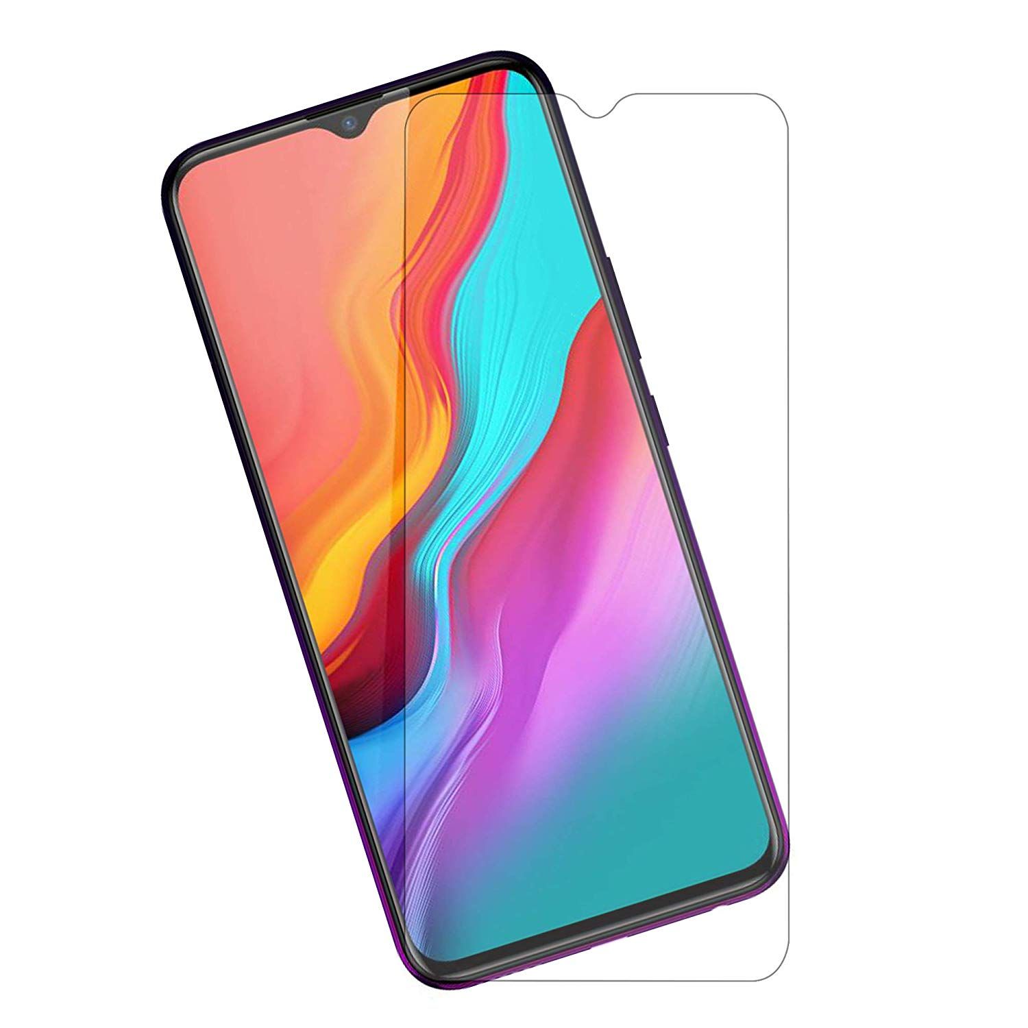 Infinix Hot 8 Tempered Glass Full Glue Cover For Infinix Hot 8 Screen Protector Protective Glass For Infinix Hot 8