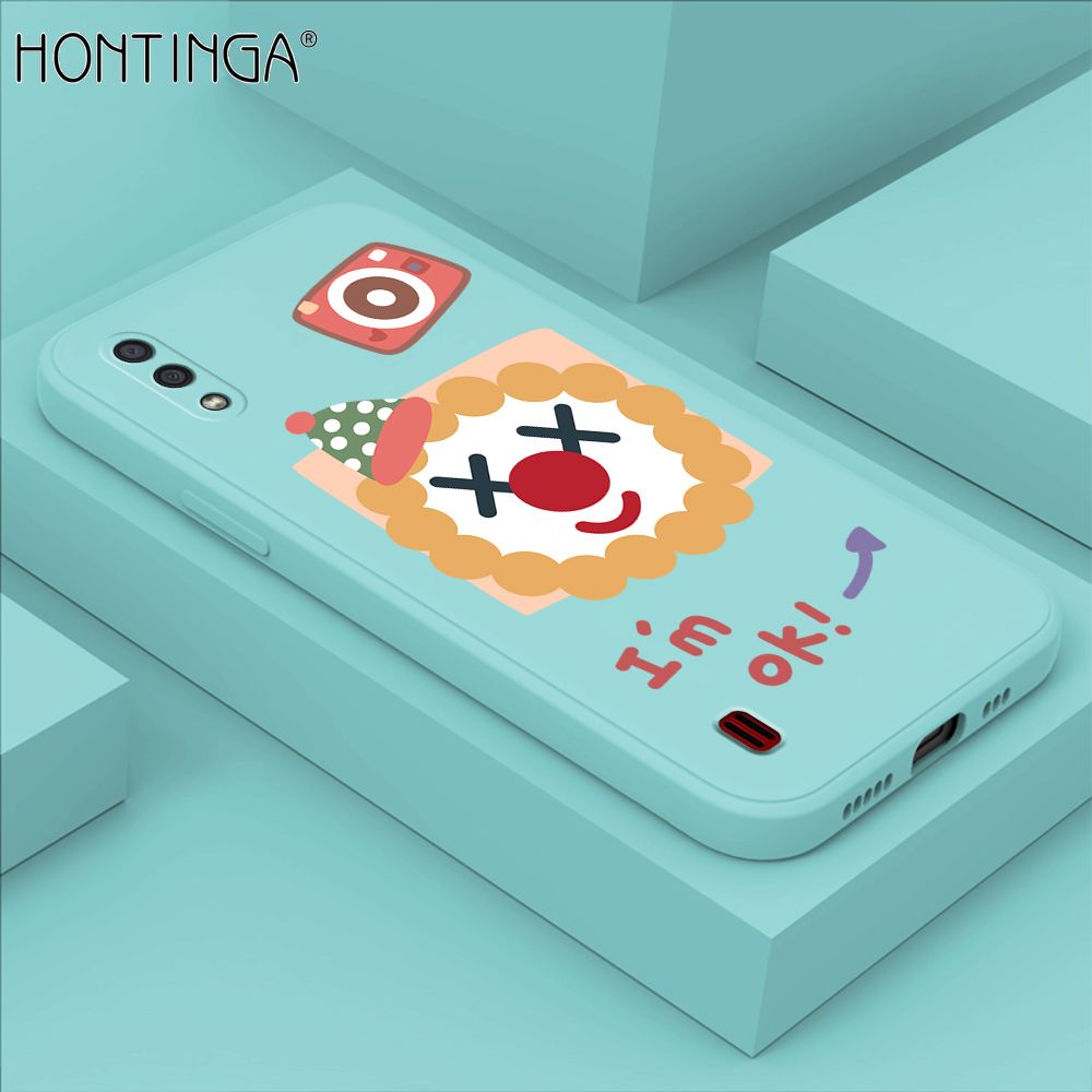 Hontinga for Samsung A01 Case New Cartoon Joker Phone Case Phone Case Soft Square Edge Silicone Cases Full Lens Cover Shockproof Protection Cover
