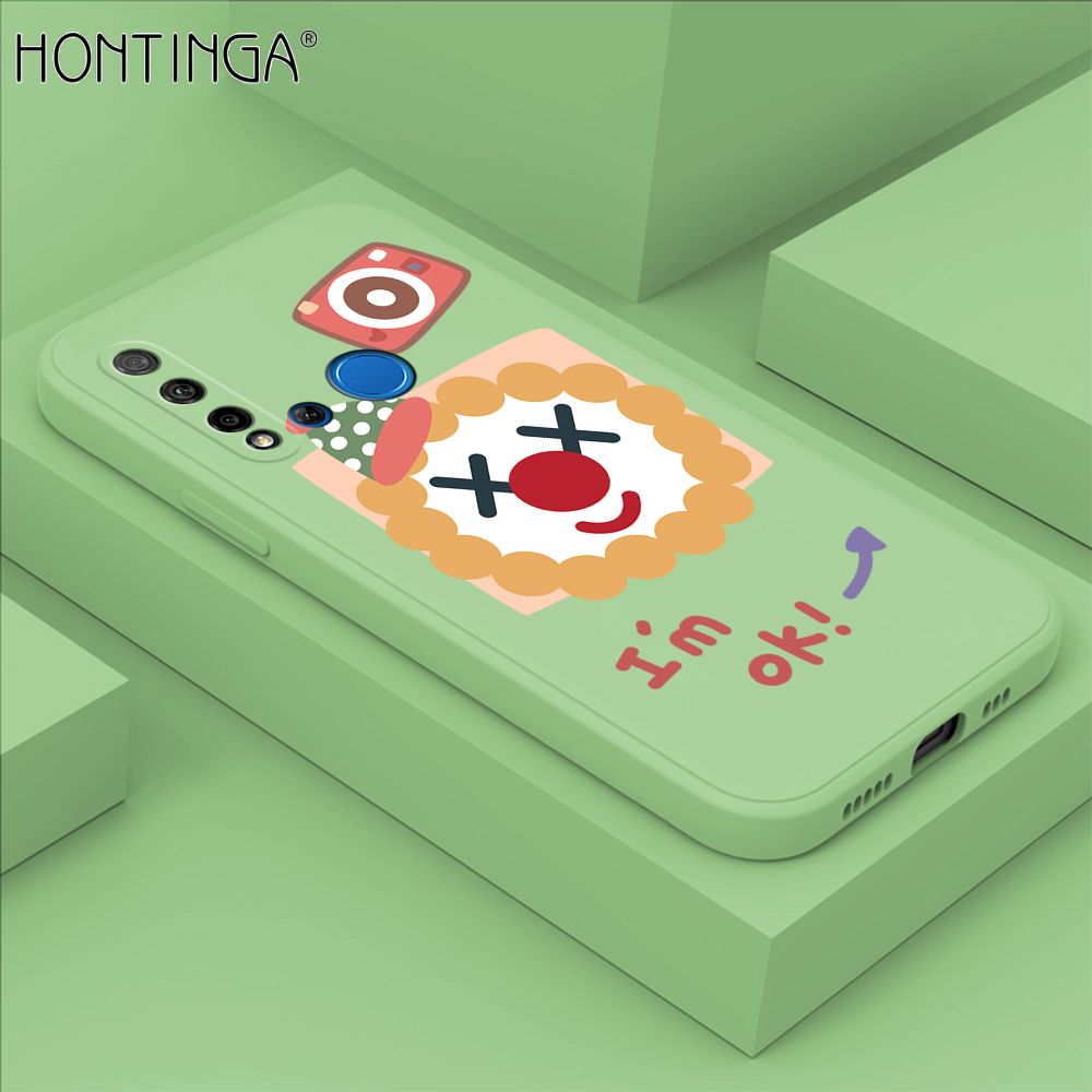 Hontinga for Huawei Nova 5i Case New Cartoon Joker Phone Case Phone Case Soft Square Edge Silicone Cases Full Lens Cover Shockproof Protection Cover