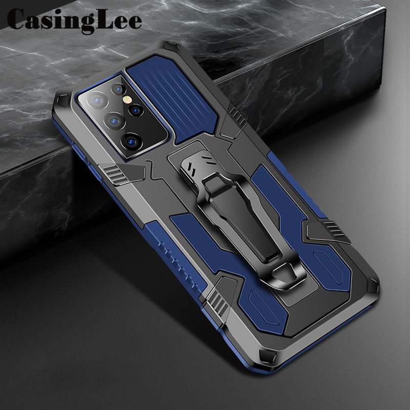 Protect Cover For Samsung Galaxy S22 Ultra Case Shockproof Armor Stand case with Metal Clip Samsung S22 Ultra Back Cover Car Mountaineering Phone Cases