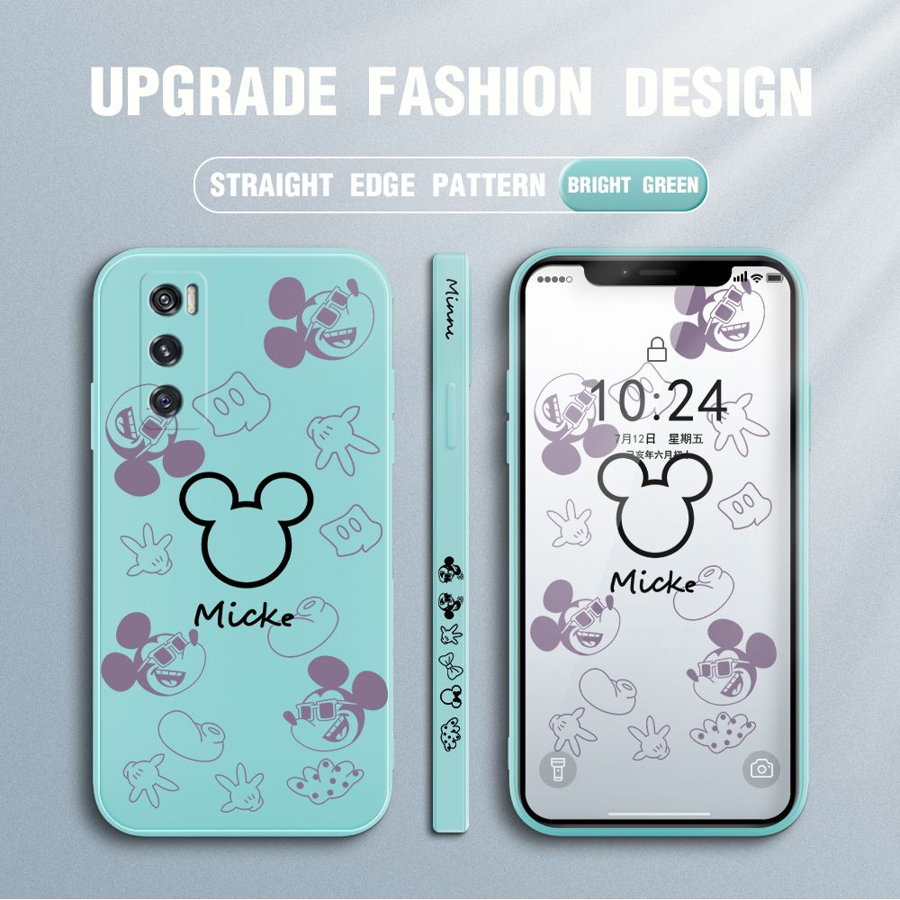 Jizetin for Vivo V20 SE Case Creative Printing Pattern Side Design Phone Case Square Edge Pattern Liquid Silicone Cases Full Cover Camera Shockproof Protective Case