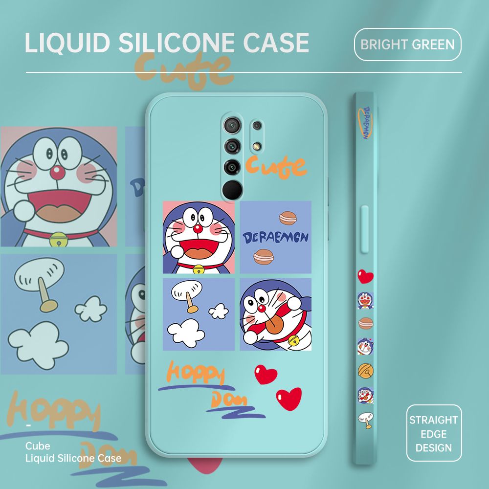ZeroQiQi for Redmi 9 Case Cartoon Cat Phone Cover Soft Full Lens Protection Case Ultra Thin Soft Liquid Silicone Phone Case