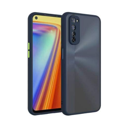 Oppo Reno 4 Pro Translucent Hybrid Smoke Case Cover Poly Carbonate Rubber, TPU+Plastic Bumper Smoke Cover Silicone Back Cover for Oppo Reno 4 Pro [Blue Matte Smoke]