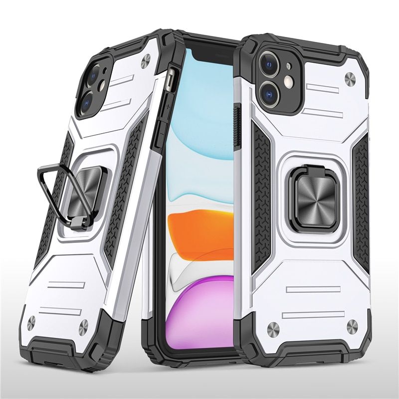 Magnetic Metal Ring Stand Holder Phone Cover For iPhone 12 11 13 Pro Max Case Coque for iPhone Xs Max XR X 8 7 6 6s Plus SE 2020