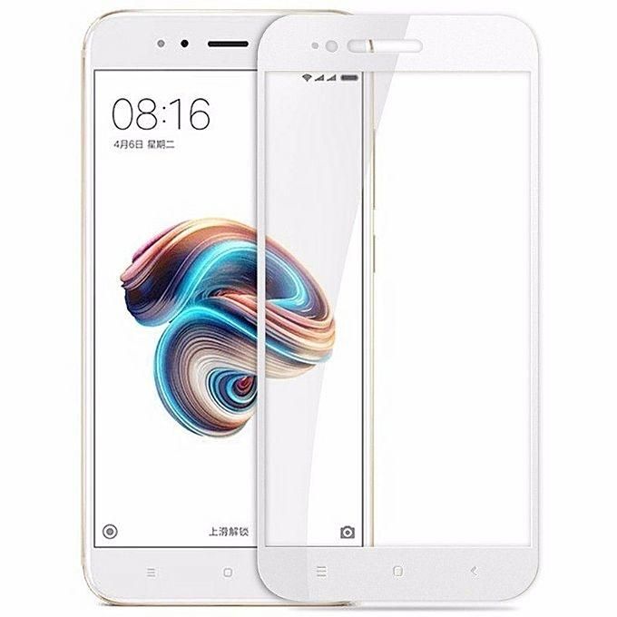 5D Tempered Glass Screen Protector for Redmi Note 4 - White and Transparent