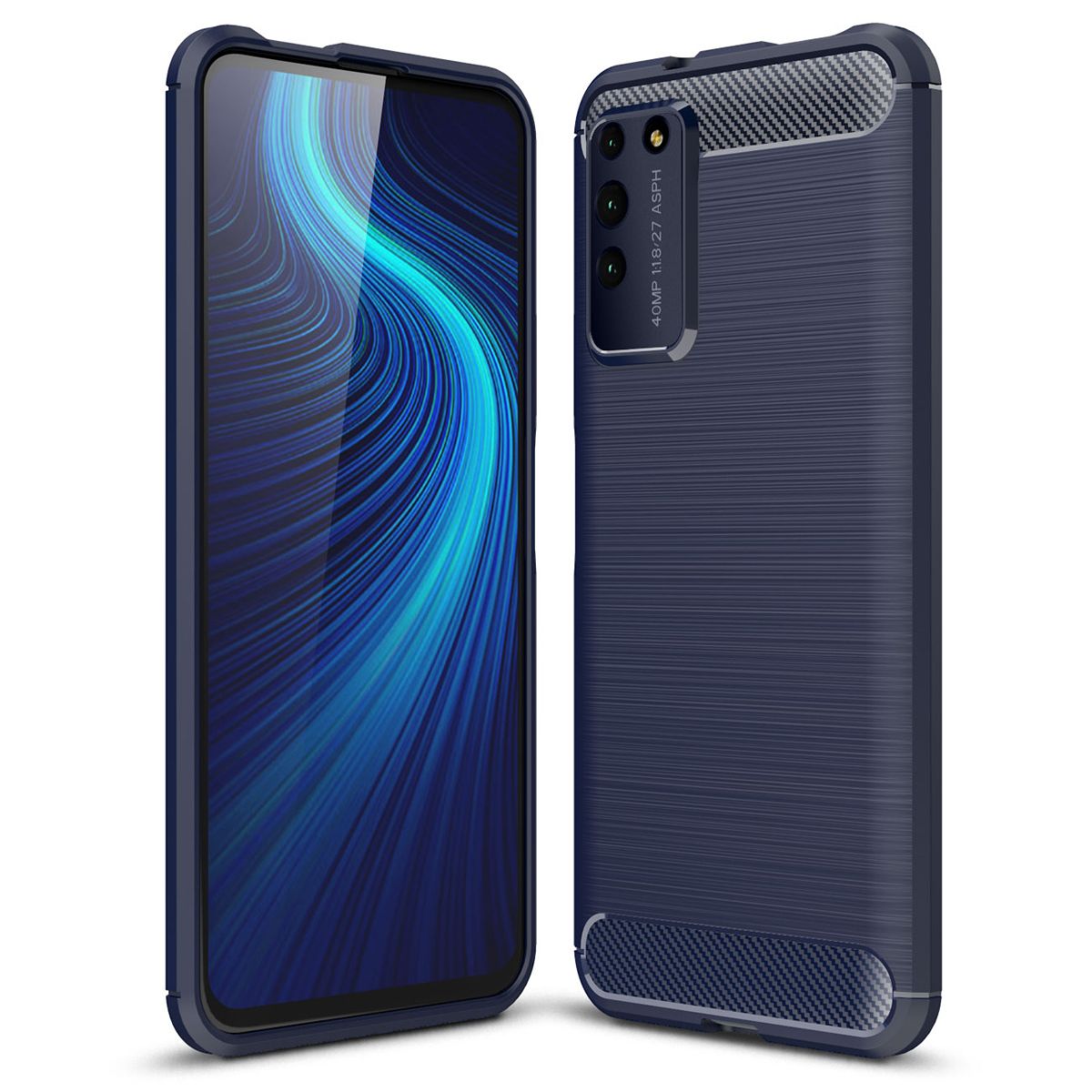 For Huawei Honor 10X Case Carbon Fiber TPU Shockproof Soft Silicone Phone Cover
