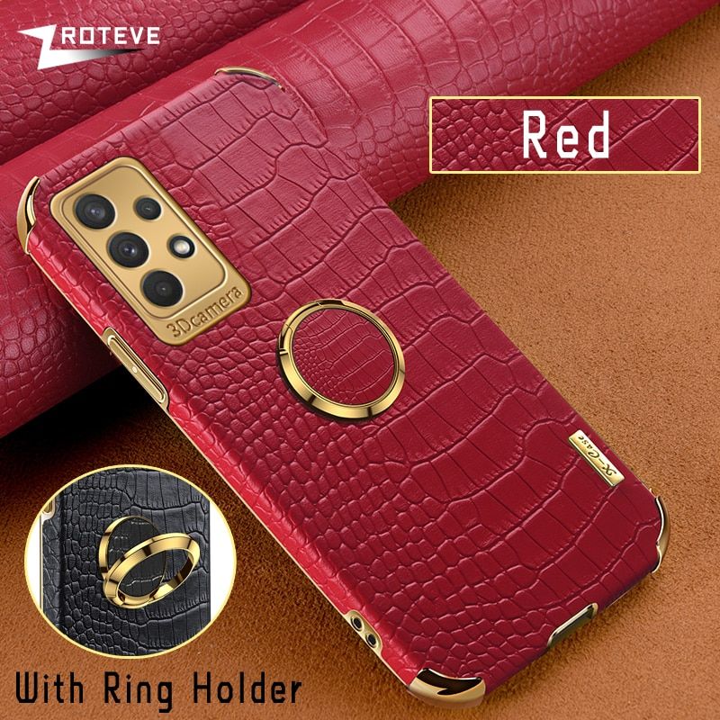 A72 Case ZROTEVE Crocodile Pattern Leather Coque For Samsung Galaxy A52 A22 A32 4G 5G A31 A41 A51 A71 A02 A02S A12 A42 A82 Cover