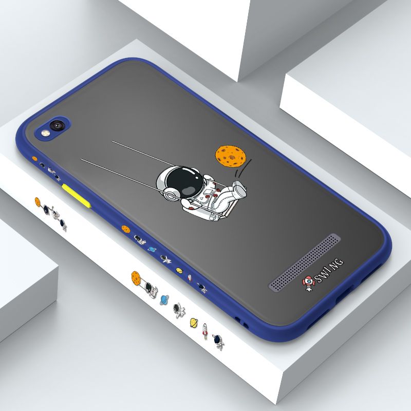 ZeroQiQi for Redmi 4A Case Astronaut Swinging Side Printing Cover Frosted Ultra Thin Protective Anti Fall Phone Case