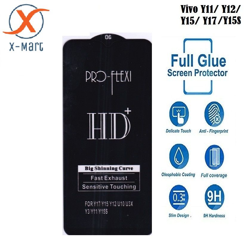 Vivo Y12 OG Type Tempered Glass Screen Protector (Better than 6D/9D/11D) - Black