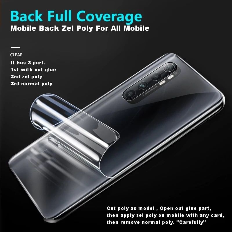 For Samsung Galaxy A51 Transparent 3D Carbon Fiber Back Skin Rear Screen Guard Protector Sticker
