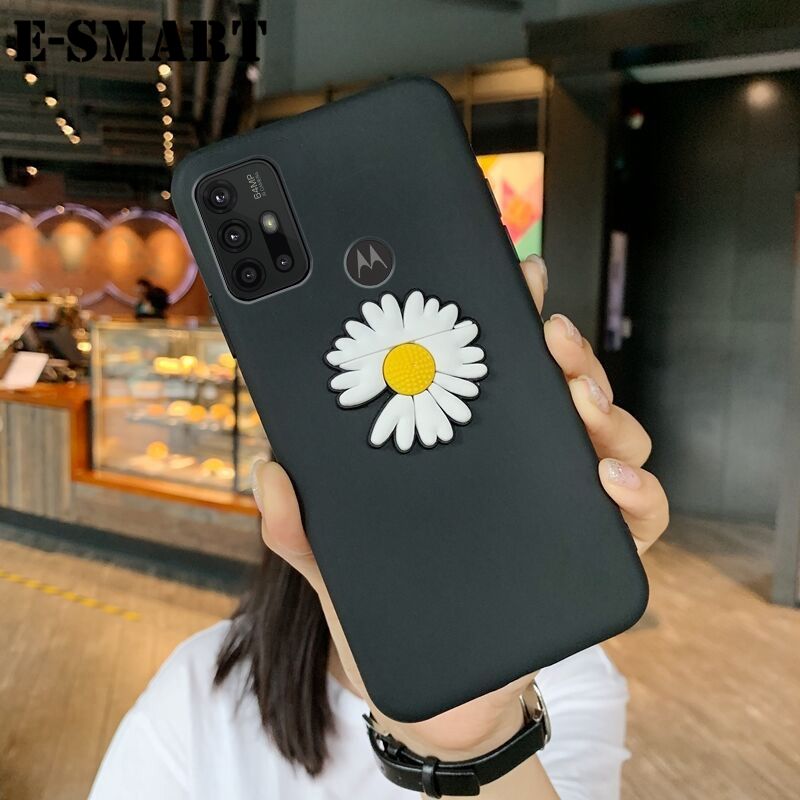 Phone Case Motorola G10 Back Cover + Daisy Flowers Folding Stand Motorola G10 case