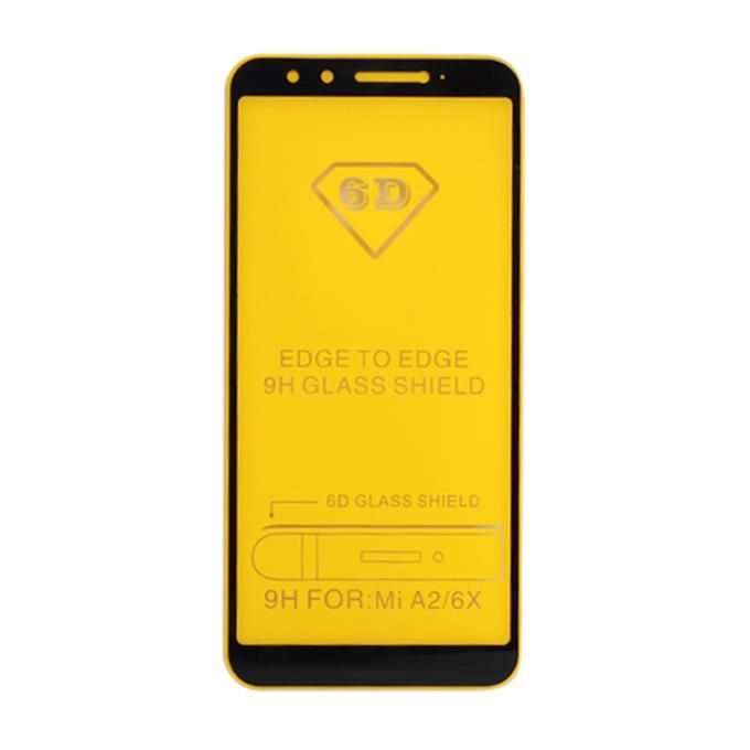 6D 9H Tempered Glass Screen Protector for Mi A2 -Black