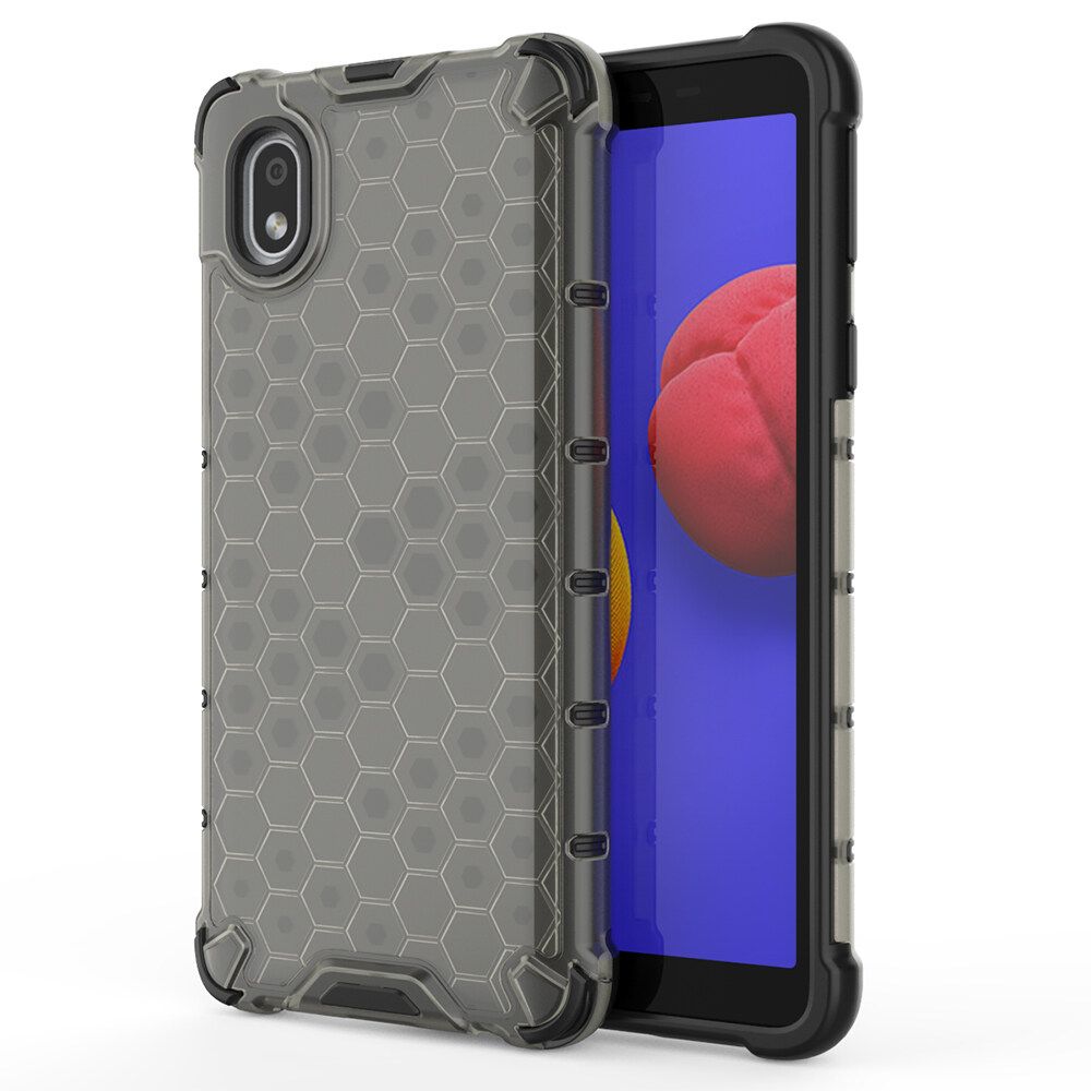 Casing for Samsung Galaxy A01 Core Honeycomb Box PC - TPU Translucent Case Cover