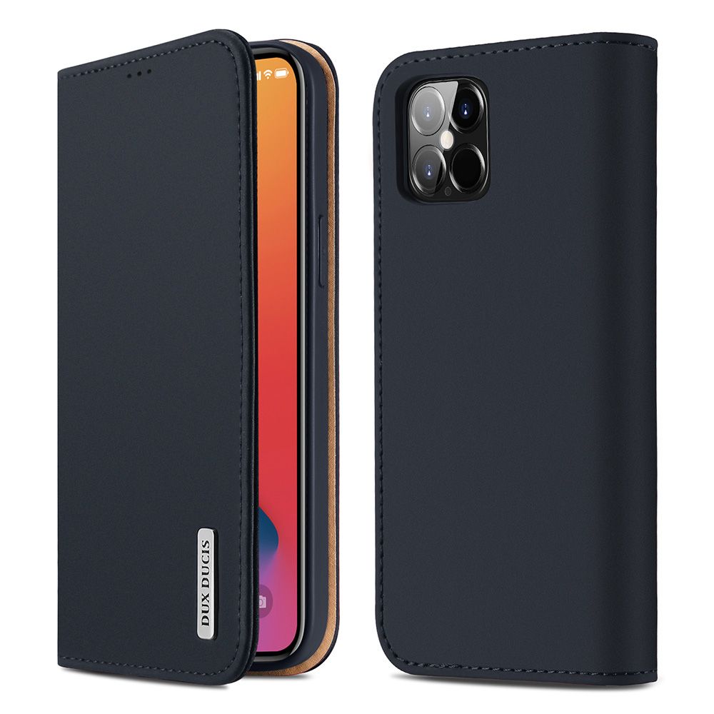 For iPhone 12 5.4/6.1/6.7 Mobile Phone Cover Magnetic Leather Protective Case with Card Slot Bracket Style