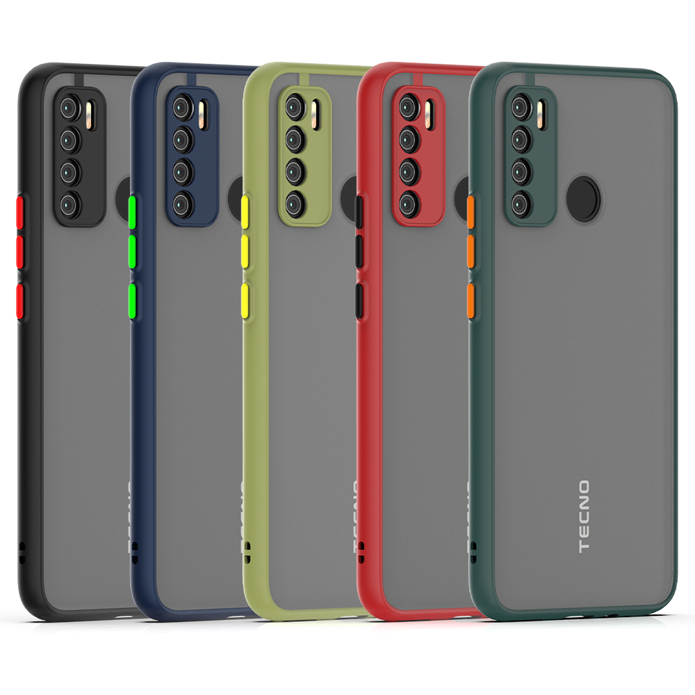 For Tecno Camon 17 Camera Protection Smoke case Matte Finish Mobile Back Cover