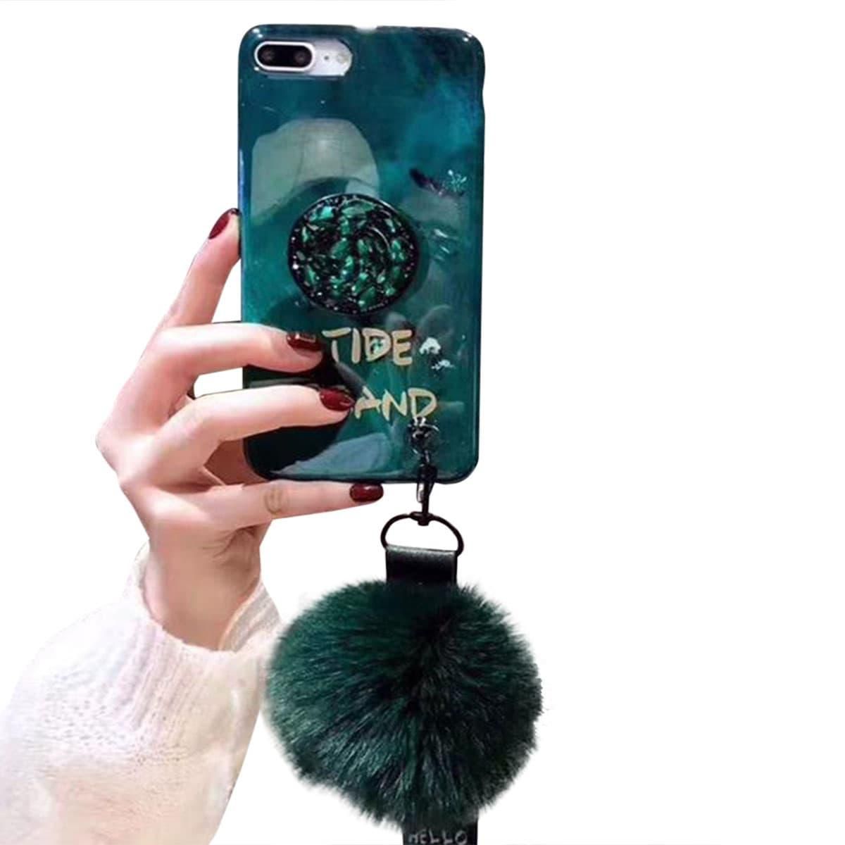 Luxury Bling Glitter Silicone Pop Holder Case Cover For Huawei Y7 Pro (2019)