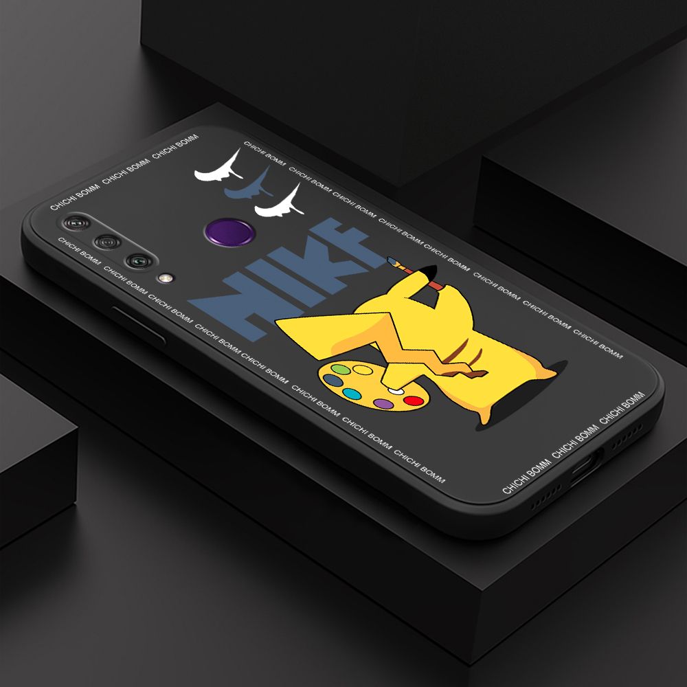 Hontinga for Huawei Y6P Case Fashion Cartoon Animals Phone Case Phone Case Soft Square Edge Silicone Cases Full Lens Cover Shockproof Protection Cover