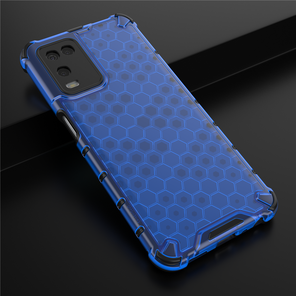 Honeycomb Airbag Shockproof Case For OPPO A54 4G Hybrid TPU PC Transparent Armor cover