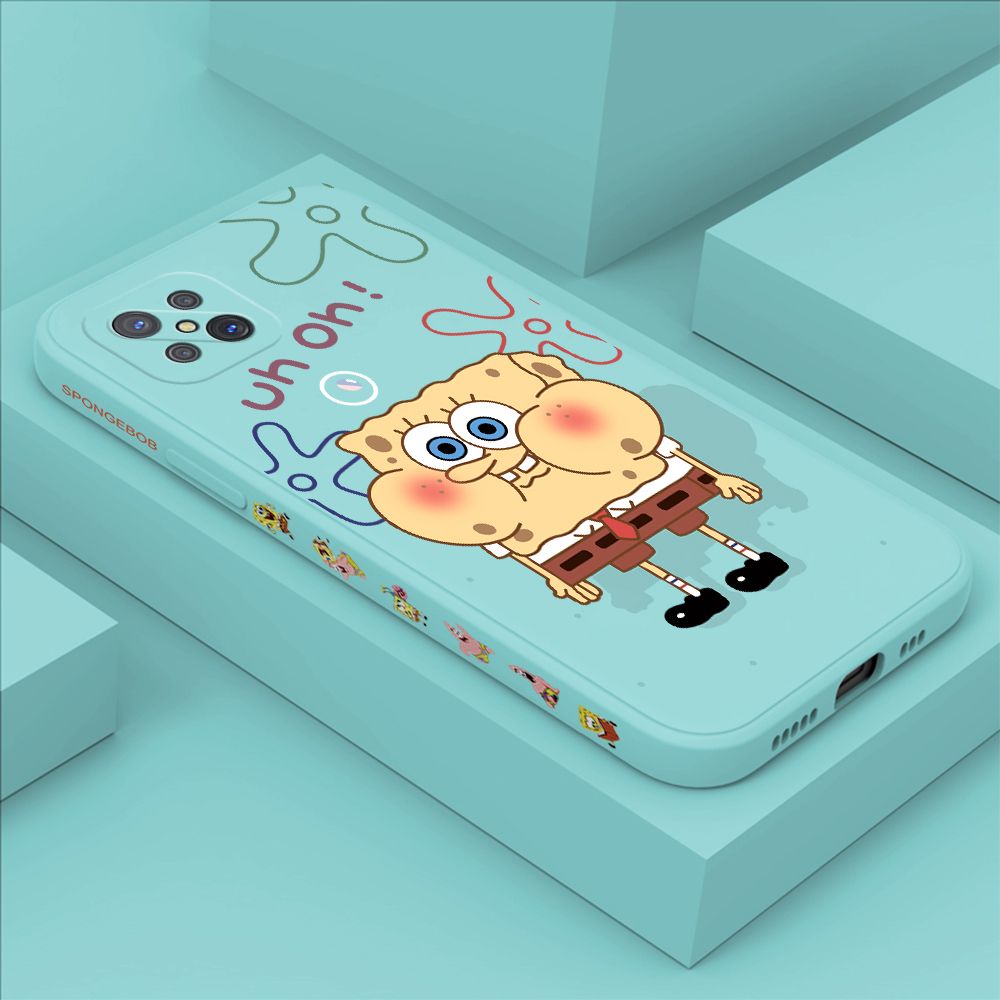 ZeroQiQi for OPPO Reno4 Z 5G Case Cartoon Anime Side Printing Cases Soft Liquid Silicone Phone Cover
