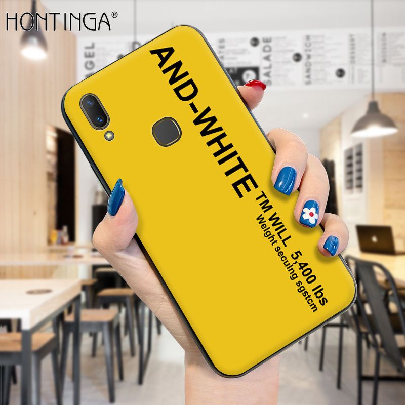 Hontinga for Vivo Y85 Case Simple Generous Clean Color Girls Boys Cases Shockproof Soft Silicone TPU Phone Cover