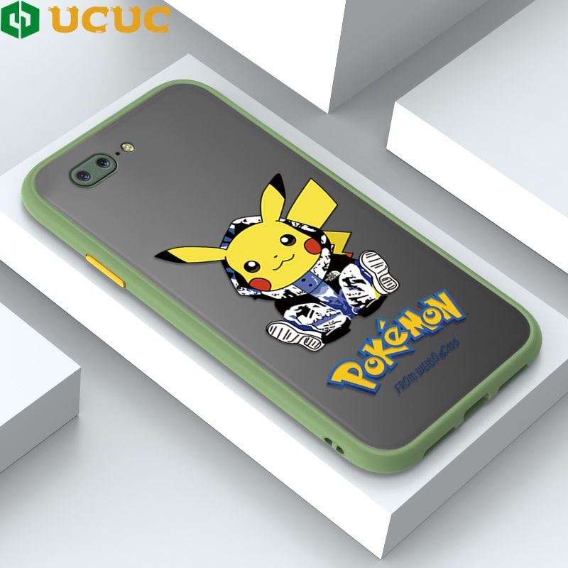 UCUC for OnePlus 5 Back Cover Wrapped Pikachu Frosted Transparent Hard Phone Case Thin Shockproof Full Cover Camera Protect Case