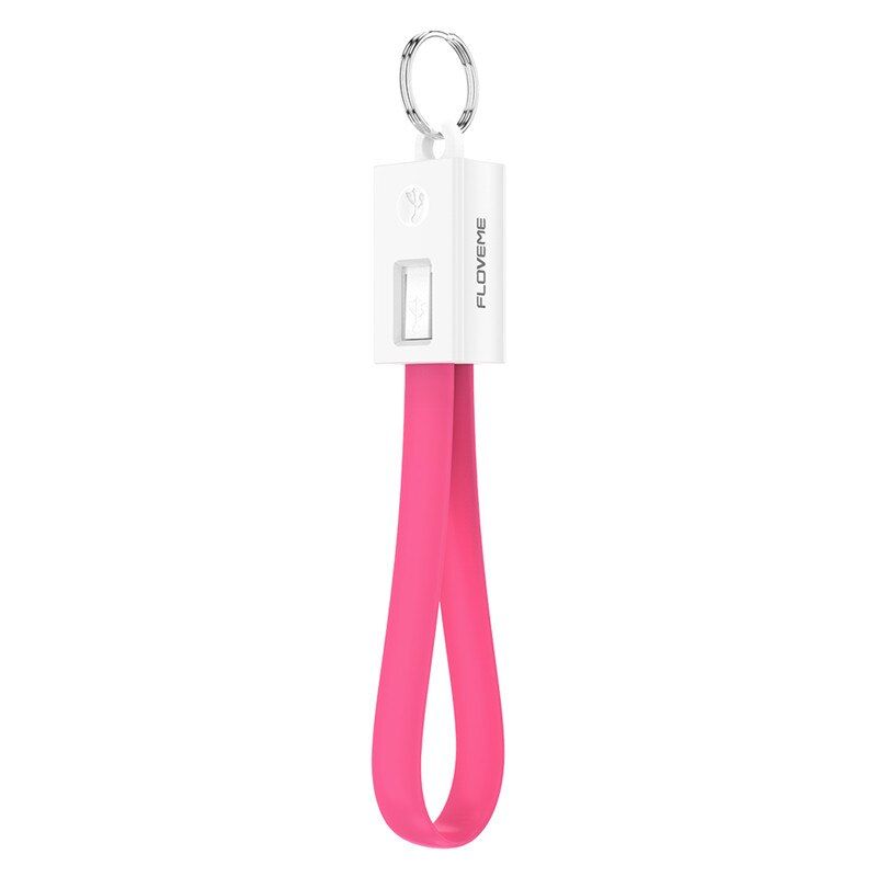 FLOVEME USB Cable for iPhone 7 6 6s 8 plus Mini Keychain Micro USB Cable for iPhone X 5s 5 SE Charging Data Mobile Phone Cables