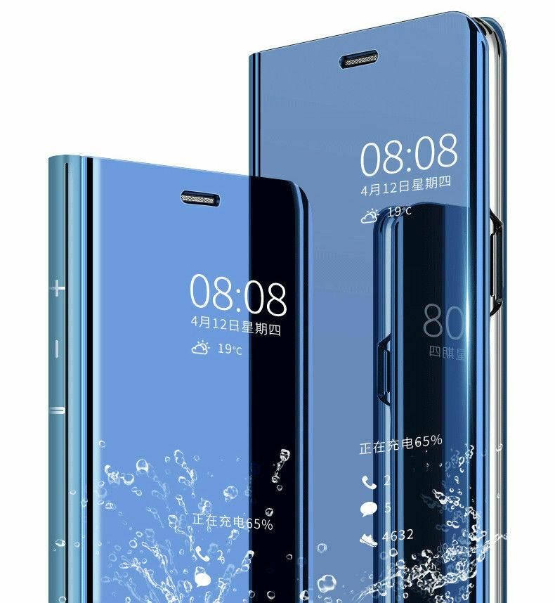 Huawei Y7 Pro (2019) Clear View Mirror Leather Stand Flip Cover