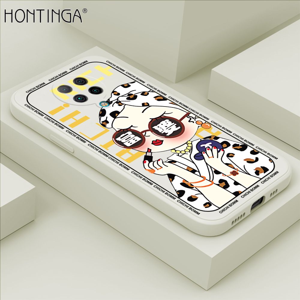 Hontinga for Redmi K30 Pro / K30 Pro Zoom / Xiaomi Poco F2 Pro Case Fashion Sunglasses Rich Girl Phone Case Phone Case Soft Square Edge Silicone Cases Full Lens Cover Shockproof Protection Cover