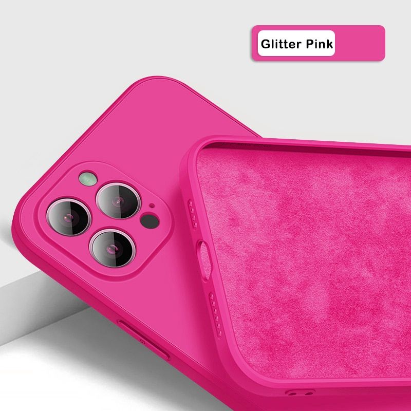 YYDS  Liquid Silicone Square Phone Case For iPhone 11 12 13 Pro Max XS XR X Mini 7 8 Plus SE 2020 Shockproof funda Cover