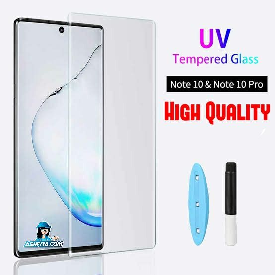 Premium HD Real Tempered Glass Screen Protector for Samsung Galaxy Note 10, Note 10 Pro, Note 10 Plus Ultra UV Curved Glass Screen Protector Scratch Proof