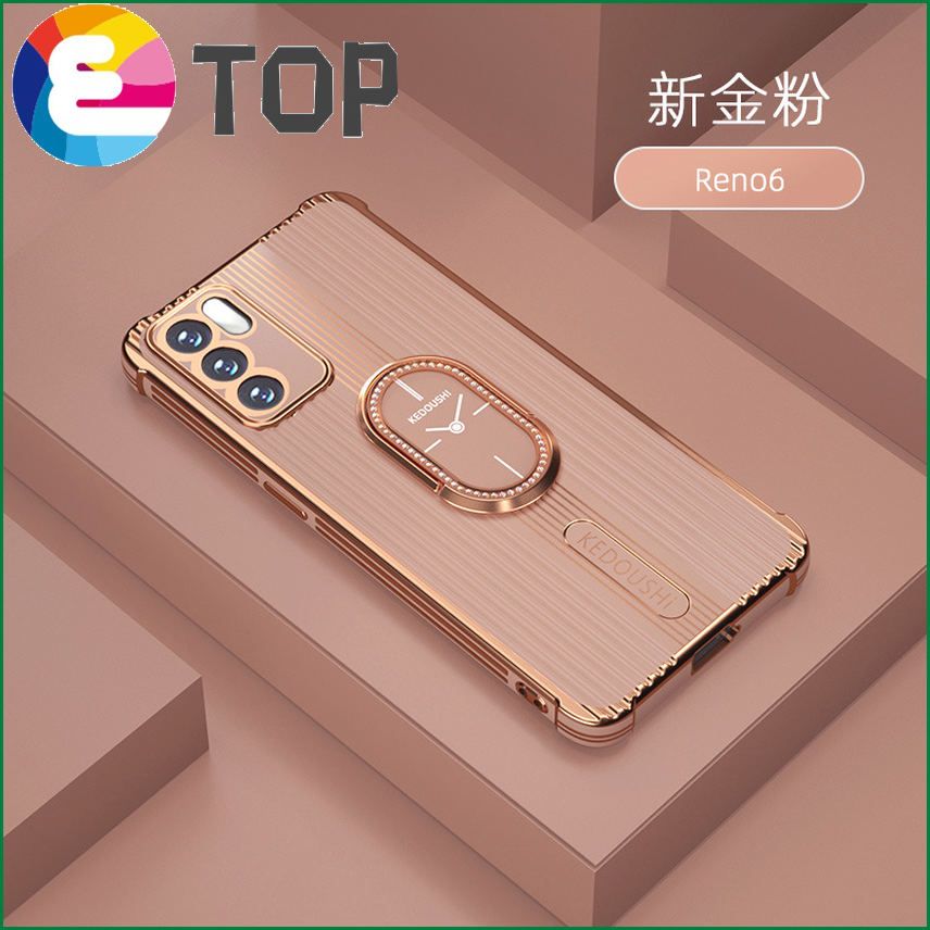 Suitable for opporeno6 mobile phone shell pro lens all-inclusive soft silicone sleeve opop atmospheric rhinestone ring bracket tide