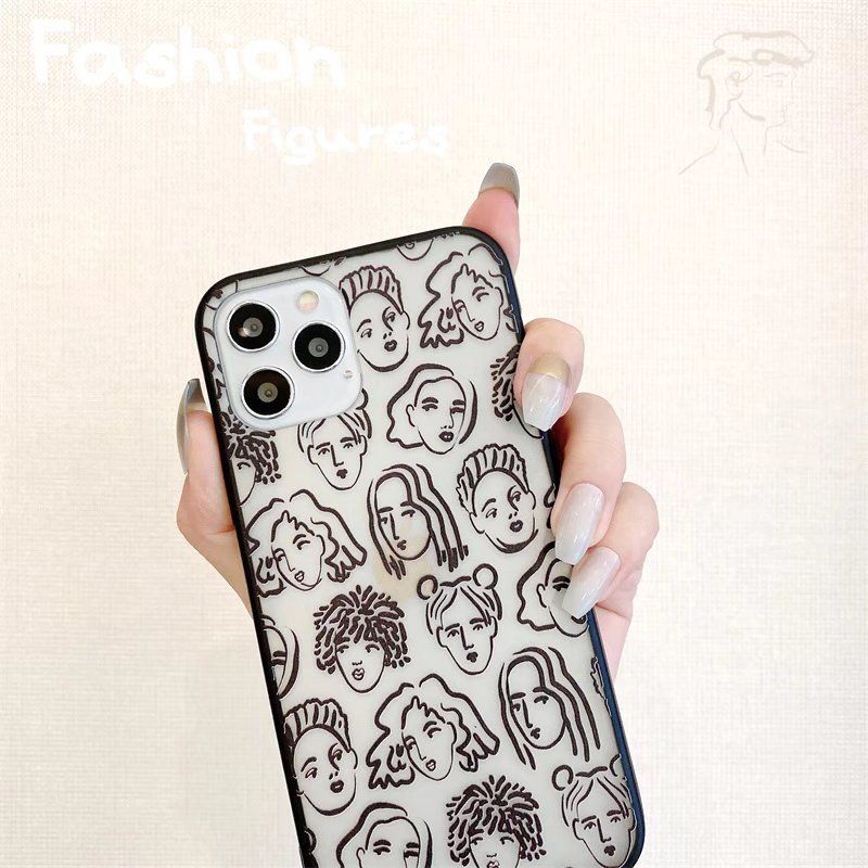 Olige Case For VIVO Y51S Y31 Y51 Y20 Y20i Y12s Y20s Y19 Y17 Y15 Y12 Y11 V20 V20SE V19 V17 S1 Pro Soft Phone  Trend occident Fashion Girl Tags Matte Shockproof Silicone Protector Cover