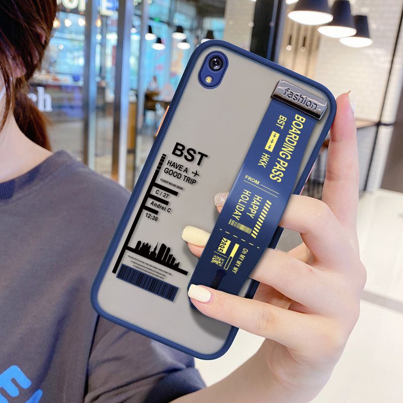 UCUC for ASUS Zenfone Live Wrist Strap Case Creative Printing City Landscape Wristband Printing Cover Shockproof Frosted Phone Case