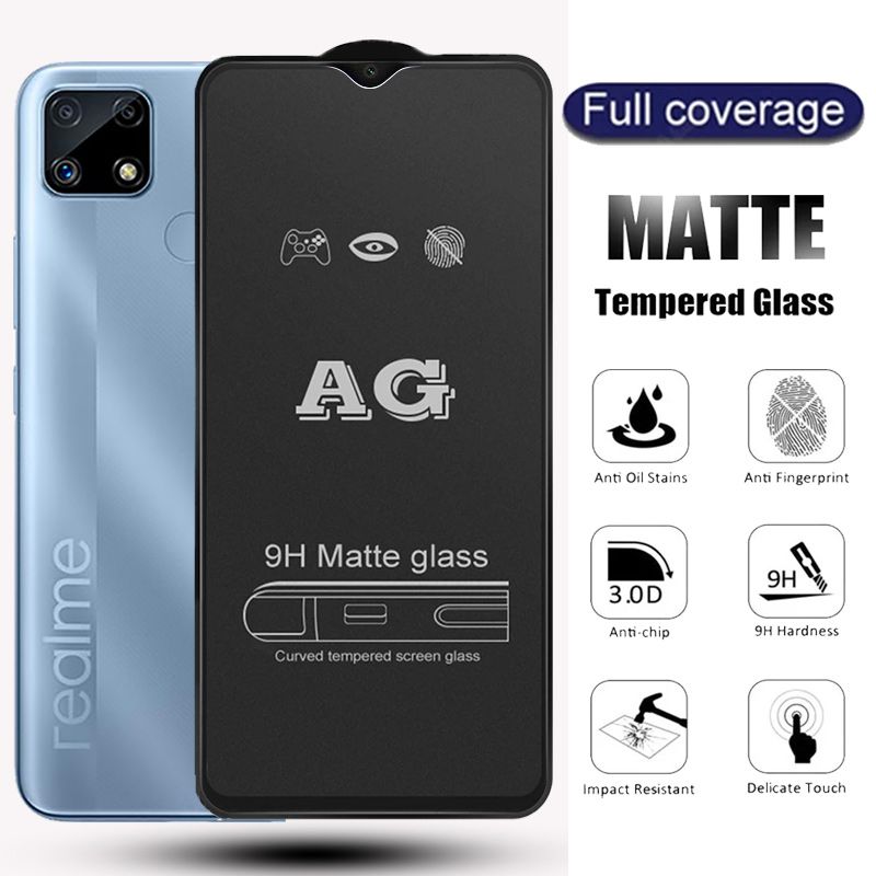 Realme C25/ C25s Premium 9D AG Matte Tempered Glass Screen Protector (Full Display Covered)