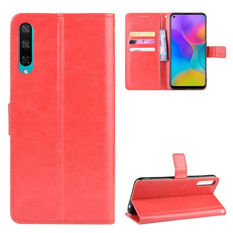 For Huawei Enjoy 10 Vintage Leather Magnetic Buckle Flip Cover Case