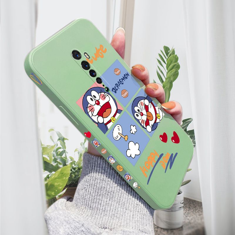 AMORVOR for OPPO Reno 2 Back Cover Cute Happy Cartoon Side design Soft Case Multicolor Liquid Silicone Phone Cases