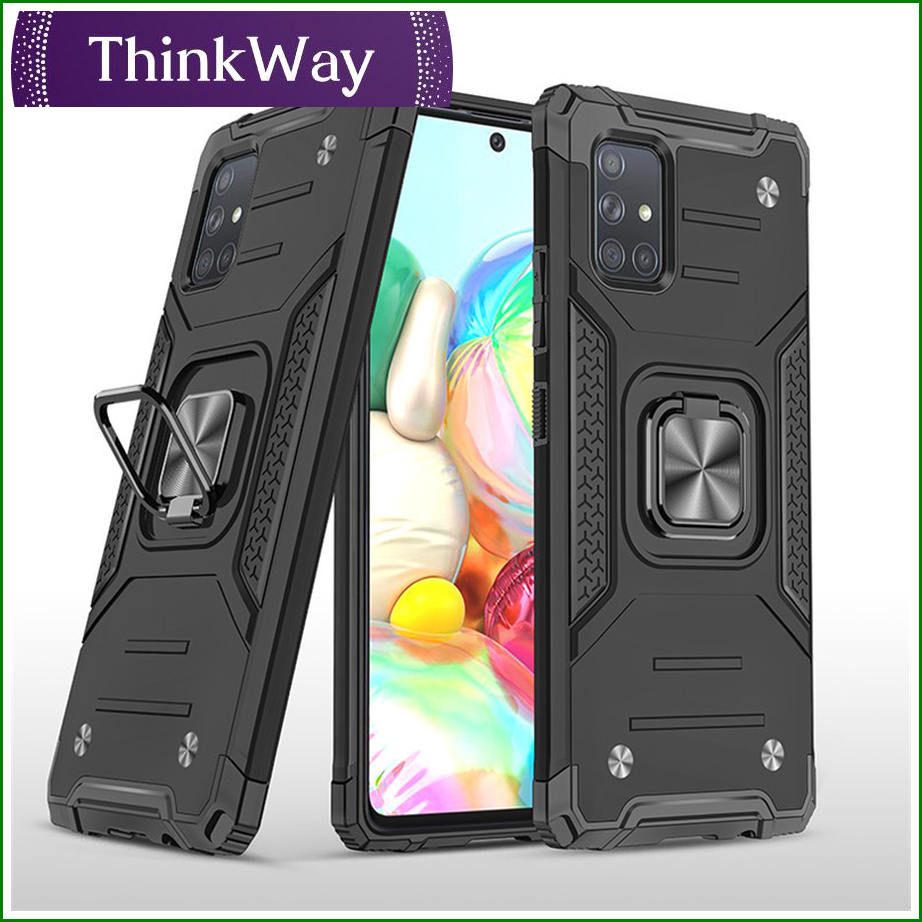 Phone Case Ring Stand Casing Shockproof Protection Cellphone Back Cover Shell For Samsung A11 US version & Samsung A21 US version