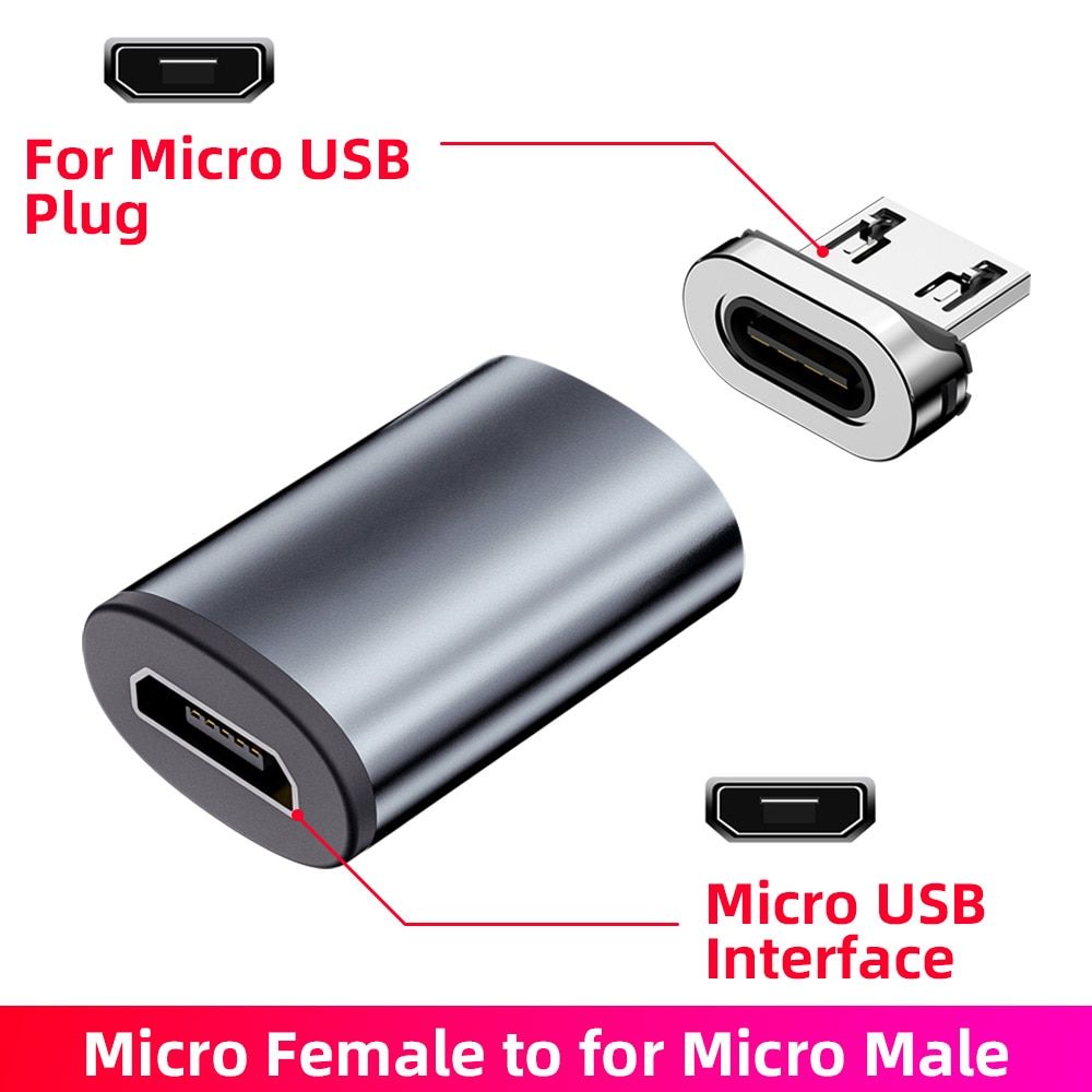 Type C Micro USB Cable Convert Plug Magnetic Cable Adapter Magnetic Charger Cable Connector Mobile Phone Charging Converter