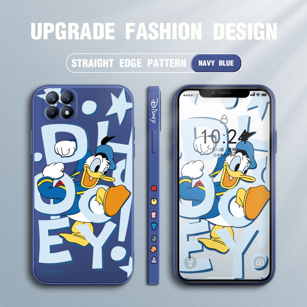 UCUC for OPPO Reno 4 SE 5G Back Cover Cute Cartoon Characters Ultra Thin Soft Luxury Square Multicolor Liquid Silicone Phone Case