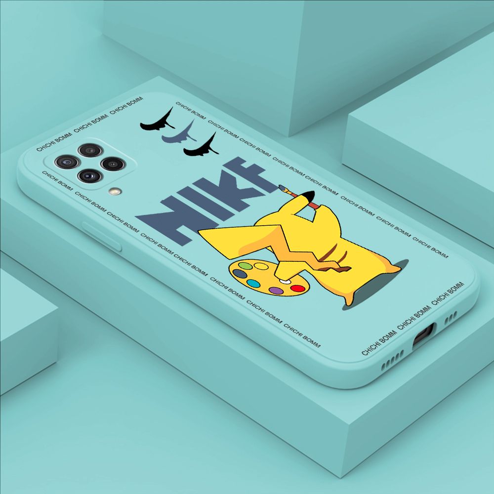 Hontinga for Samsung A22 Case Fashion Cartoon Animals Phone Case Phone Case Soft Square Edge Silicone Cases Full Lens Cover Shockproof Protection Cover