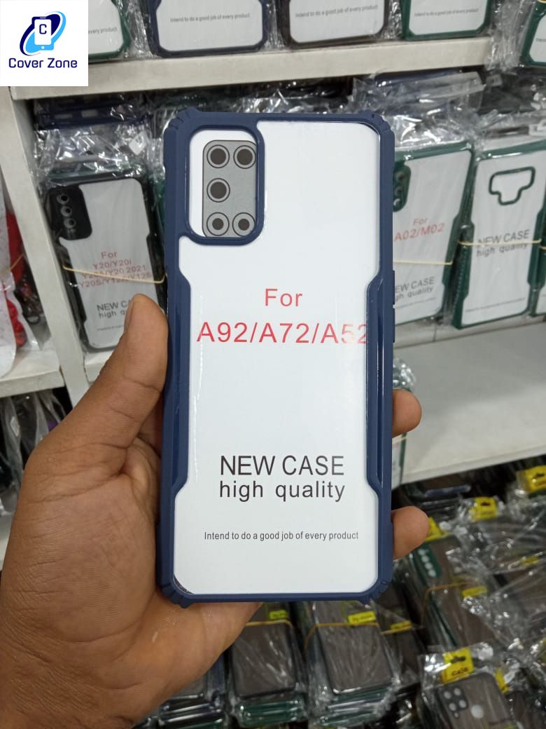 For Oppo A52 / Oppo A92 / Oppo A72 Shockproof Bumper Transparent Phone Back Cover Case - Phone - Camera