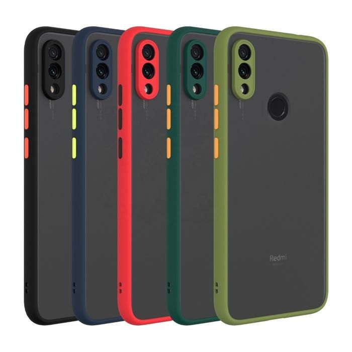 Translucent Frosted Smoke Mobile Cover for Redmi Note 7 / Redmi Note 7S / Redmi Note 7 Pro Pro Camera Protection Phone Case