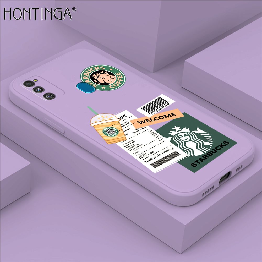 Hontinga for Samsung Galaxy M21 M30S Case Cartoon Popularity Phone Case Soft Square Edge Silicone Cases Full Lens Cover Shockproof Protection Cover